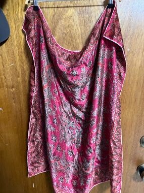 Red paisley scarf
